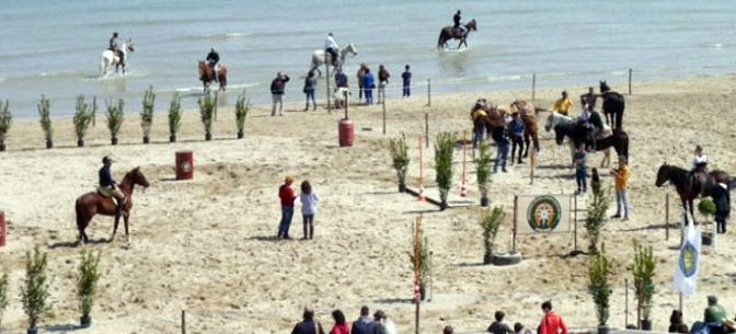 Cavalli in spiaggia, a Grottammare torna la Gimkana